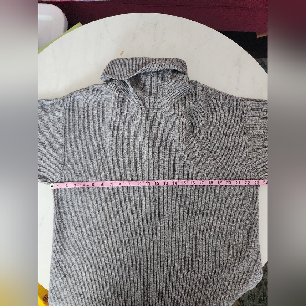 Free People Gray Cowl Neck Sweater Oversized Knit - Picture 5 of 14